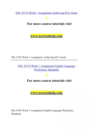 ESL 433 N Empowering and Inspiring/newtonhelp.com