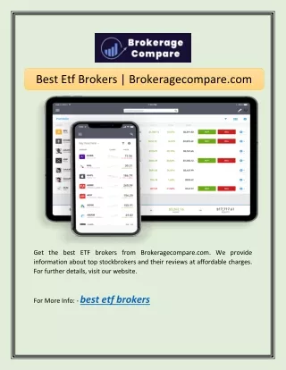 best etf brokers brokeragecompare com