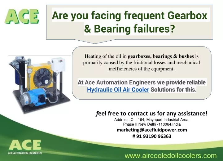 are you facing frequent gearbox bearing failures
