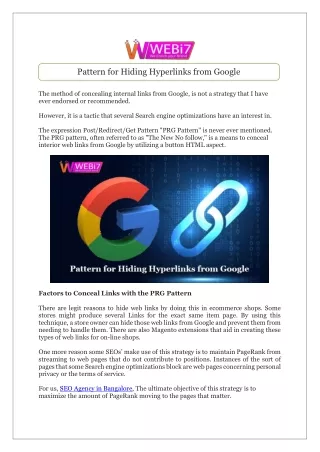 Pattern for Hiding Hyperlinks from Google