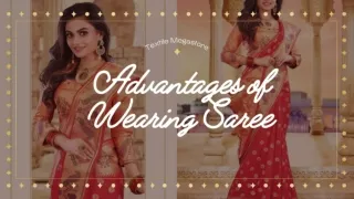 Advantages of wearing saree