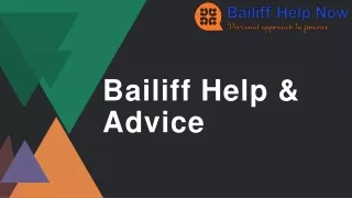 Free Bailiff Debt Advice??