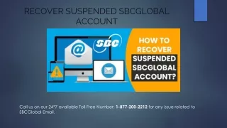 Recover Suspended SBCGlobal Account 1877-200-2212