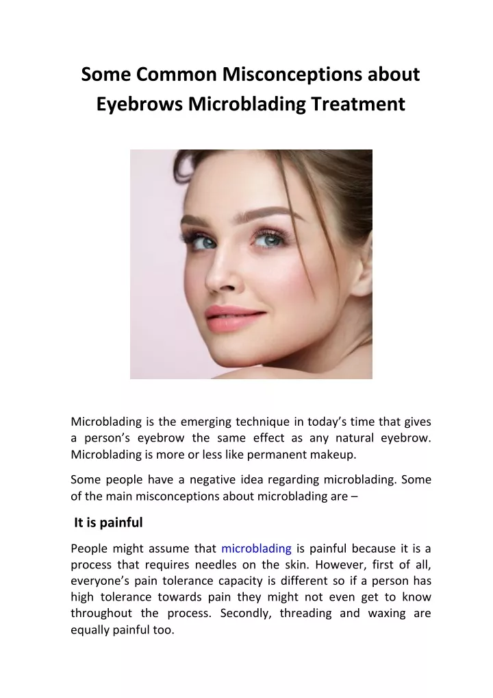 some common misconceptions about eyebrows