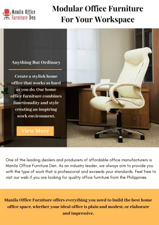 modular office furniture for your workspace