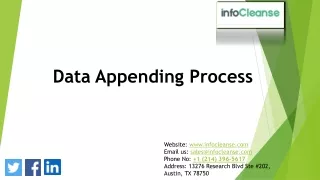 Data Appending Process - InfoCleanse