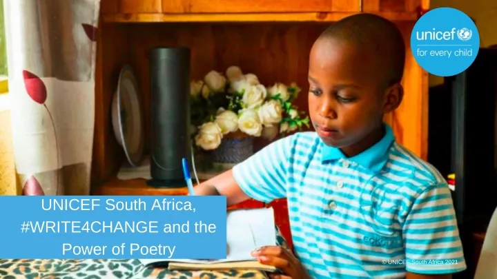 unicef south africa write4change and the power