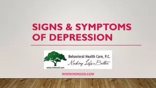 Symptoms of Depression | Online Psychiatrist Consultation in Battle Creek