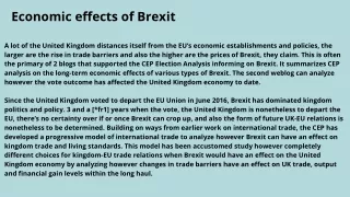 economic effects of brexit