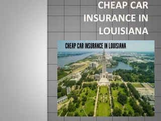 Cheap Car Insurance In louisiana