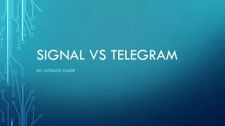 Signal vs Telegram