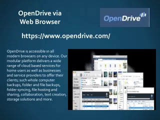 OpenDrive via Web Browser