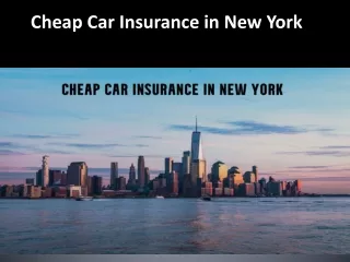 Cheap Car Insurance in New York