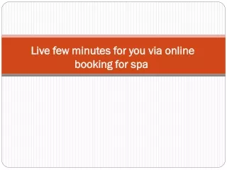 live few minutes for you via online live