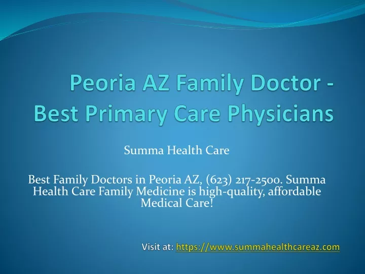 peoria az family doctor best primary care physicians