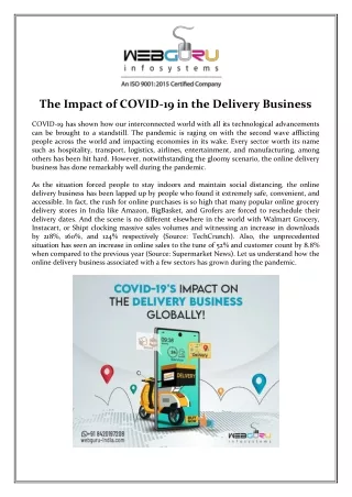 the impact of covid 19 in the delivery business
