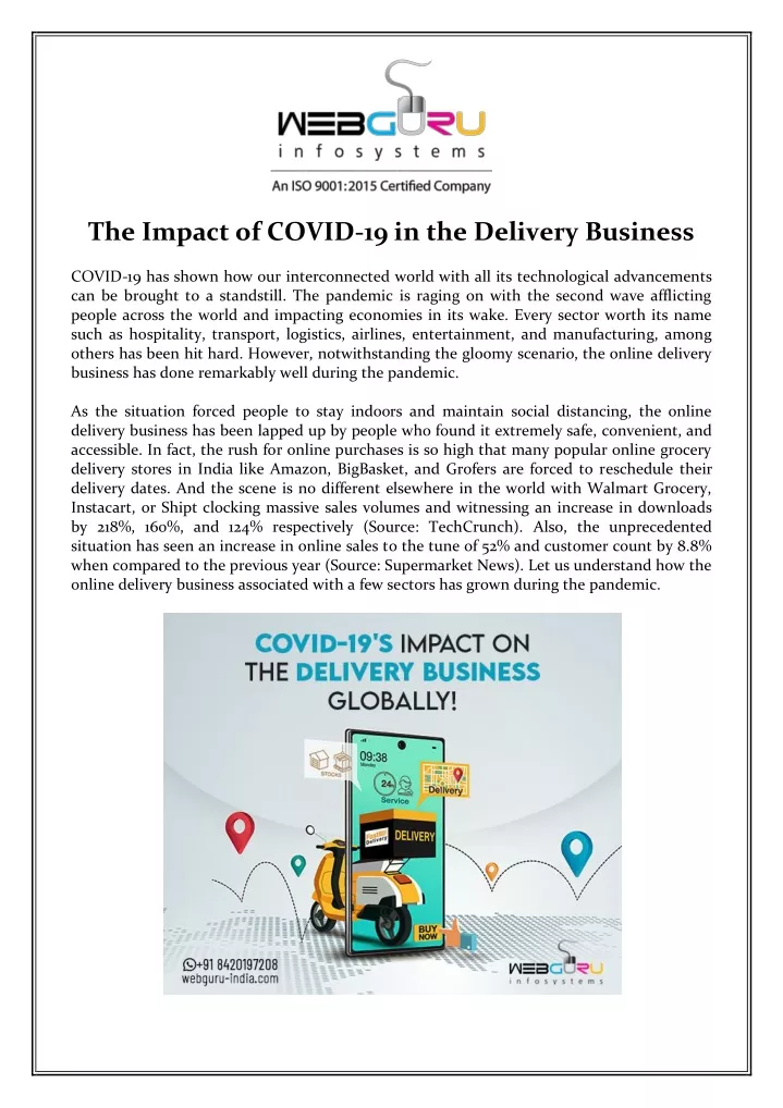 the impact of covid 19 in the delivery business