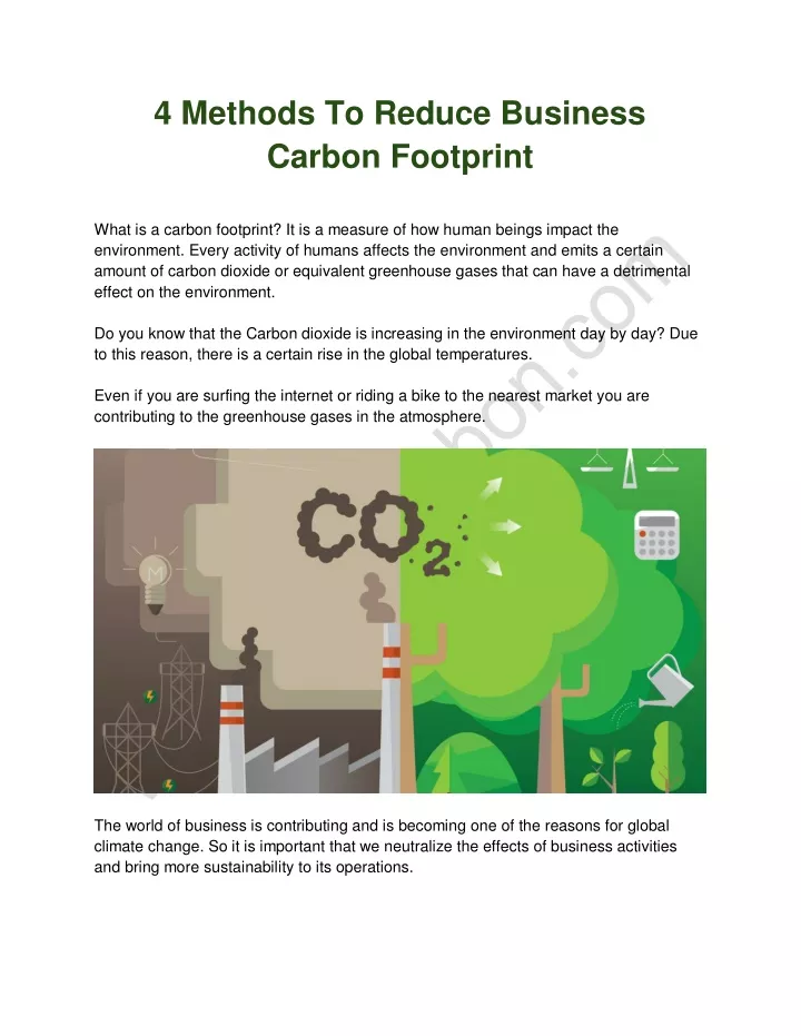 4 methods to reduce business carbon footprint