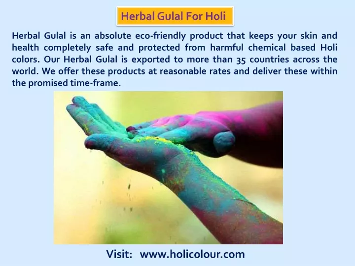 herbal gulal for holi