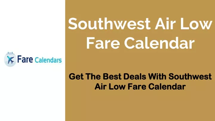 southwest air low fare calendar