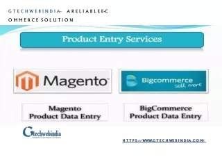 Gtechwebindia - BigCommerce Product Entry Services | Outsource Big Commerce Data Entry