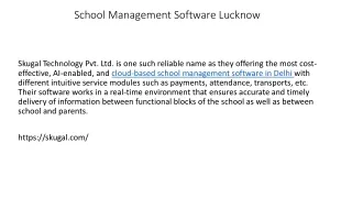 school management software lucknow