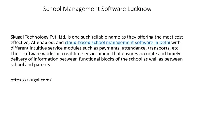 school management software lucknow