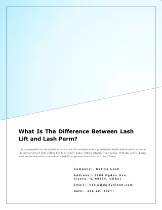 What Is The Difference Between Lash Lift and Lash Perm?