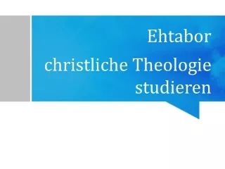 christliche Theologie.