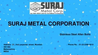 Super Duplex Bolts SURAJ METAL CORPORATION