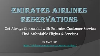 emirates airlines reservations