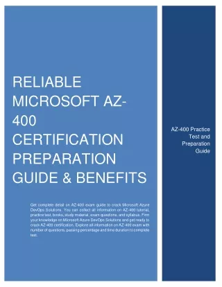 reliable microsoft az 400 certification