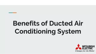 benefits of ducted air conditioning system
