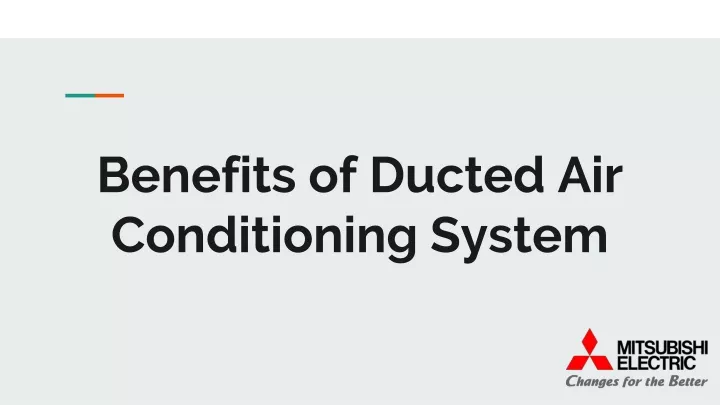 benefits of ducted air conditioning system