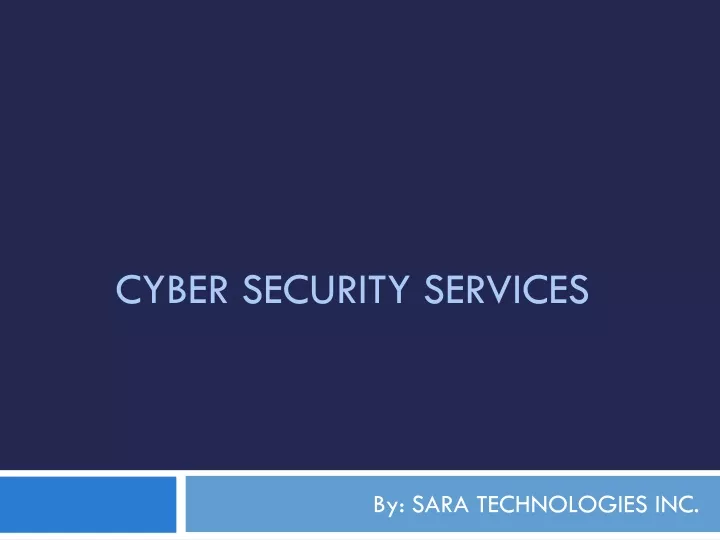 cyber security services