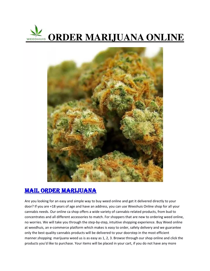 order marijuana online
