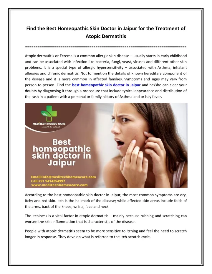 find the best homeopathic skin doctor in jaipur