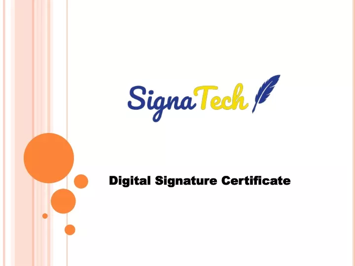 digital signature certificate