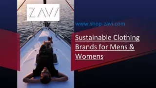 Sustainable Clothing Brands for Men & Women