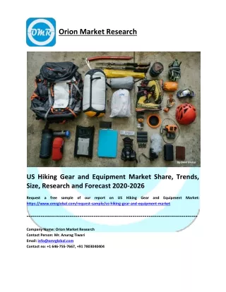 US Hiking Gear and Equipment Market Research and Forecast 2020-2026