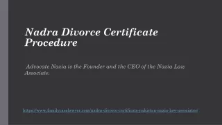 Simple Guide People on Nadra Divorce Certificate Procedure in 2021