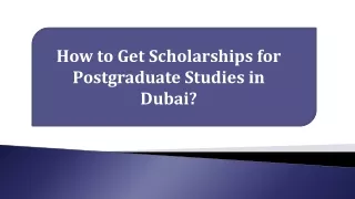 How to Get Scholarships for Postgraduate Studies?
