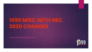 1099 misc with nec 2020 changes
