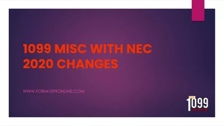 1099 misc with nec 2020 changes