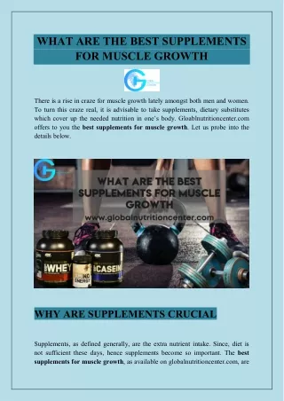 what are the best supplements for muscle growth