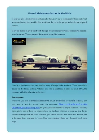 general maintenance service in abu dhabi