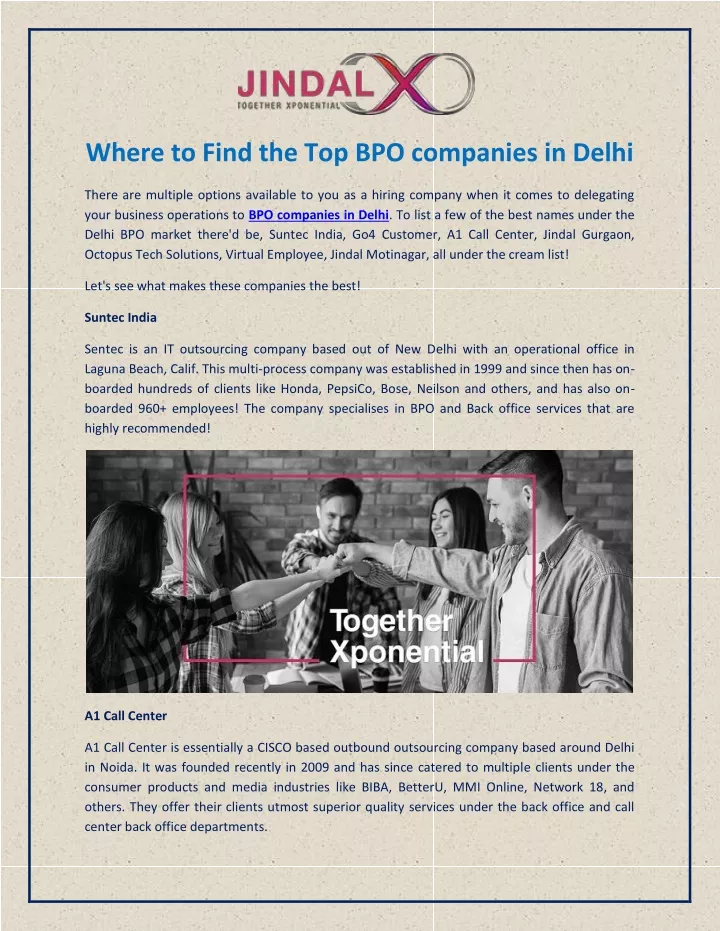 where to find the top bpo companies in delhi