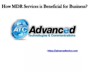 how mdr services is beneficial for business