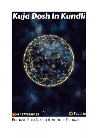 remove kuja dosha from your kundali