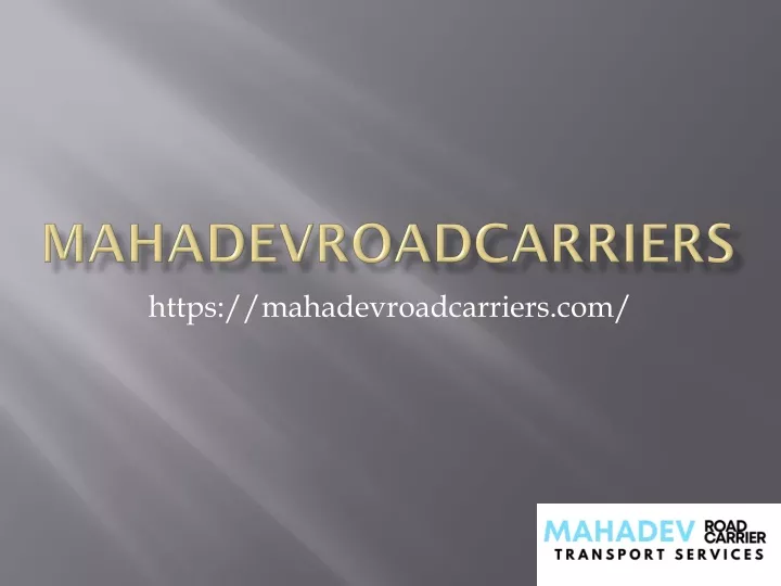 mahadevroadcarriers